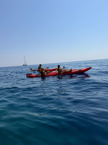 Picture 20 for Activity Rhodes: Sea kayaking in Caves, Hidden Coves and Crystal Clear Waters 4