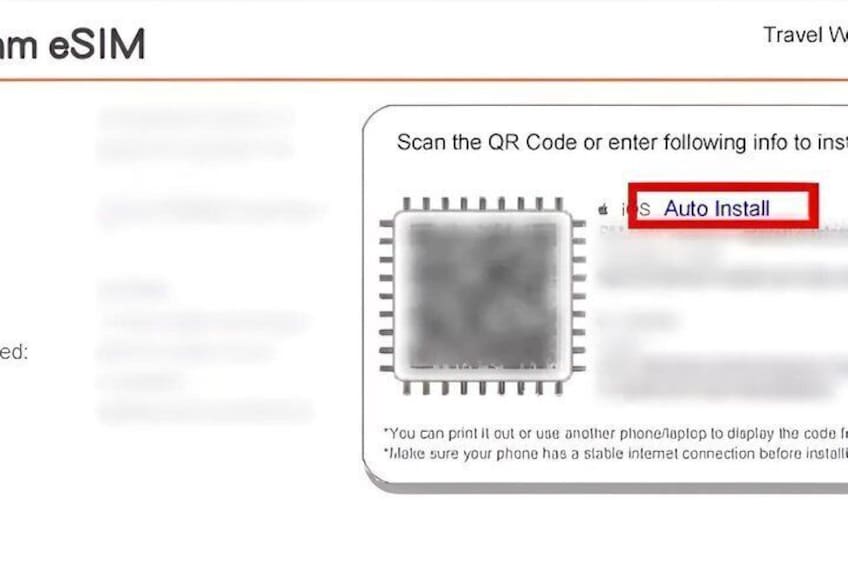 A smartphone with a blurred screen and a QR code. 2