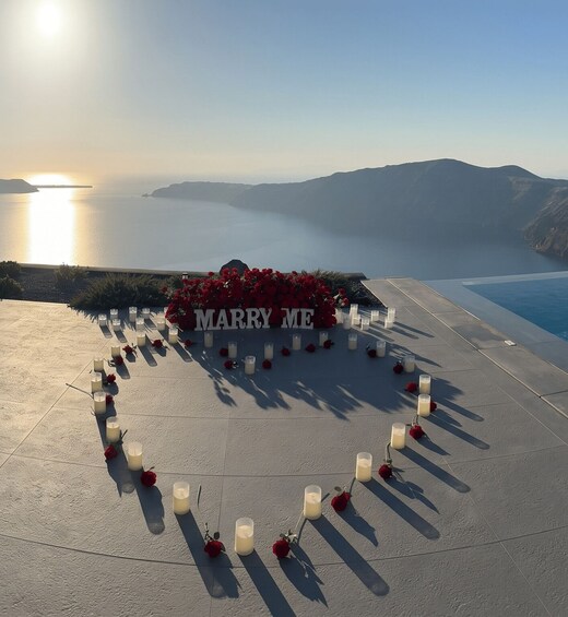 Picture 3 for Activity Santorini: Romantic Wedding Proposal with Caldera View 2