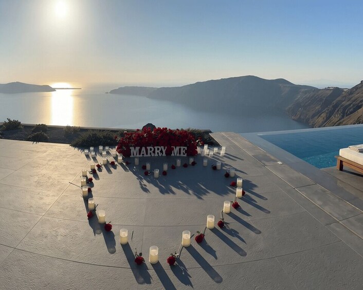 Picture 1 for Activity Santorini: Romantic Wedding Proposal with Caldera View 3