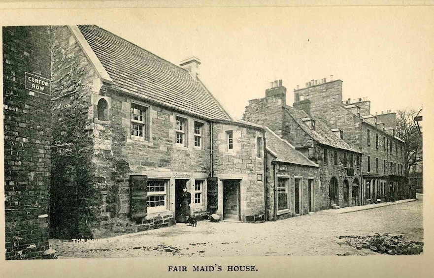 A street scene with a building labeled 'FAIR MAID'S HOUSE.' 3
