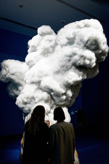 A large cloud sculpture in an indoor space. 4