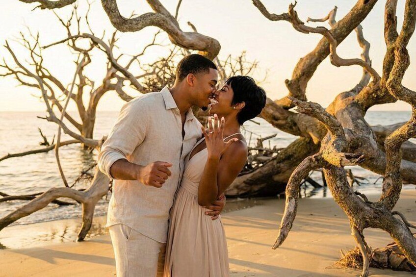 Sunset Surprise Beach Proposal with Photos in Jacksonville 2