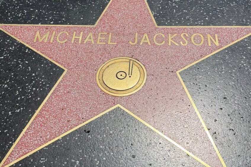 A section of the Hollywood Walk of Fame with the star of Michael Jackson. 5