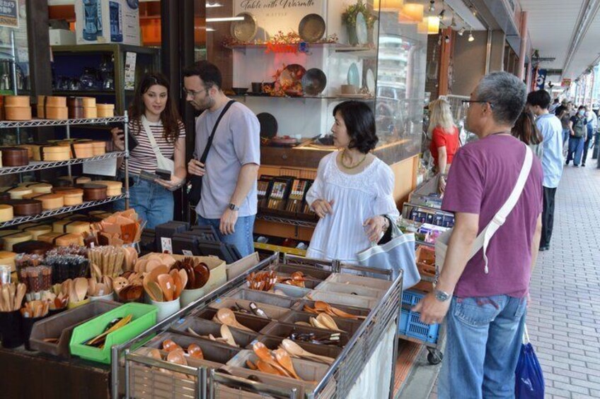 A market stall with bread and pastries. 1