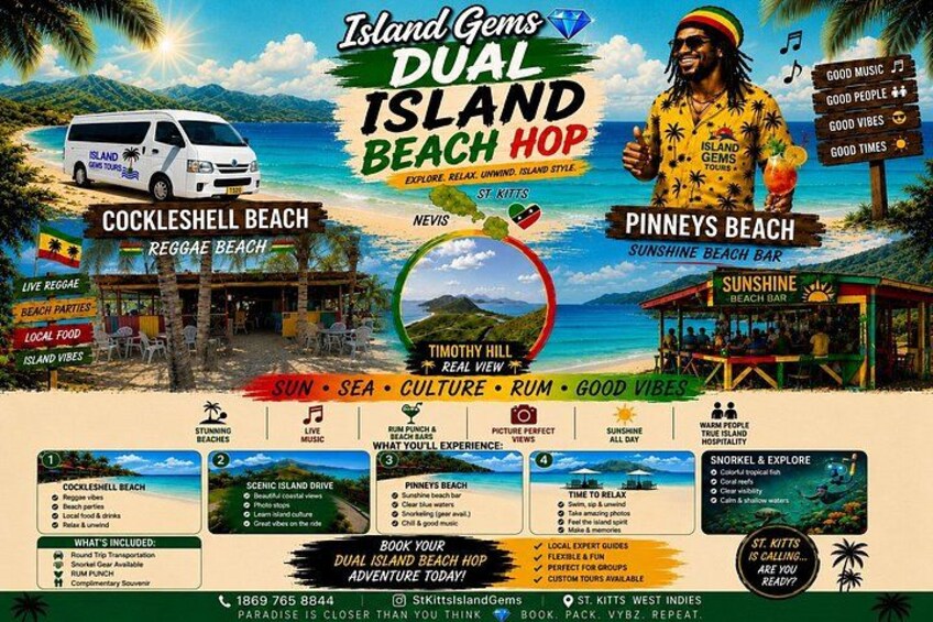 St Kitts and Nevis: Dual Island Beach Hop excursion 1