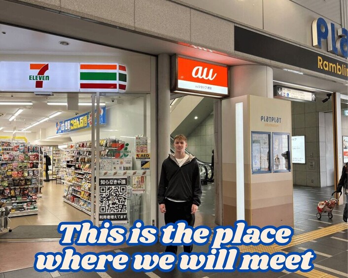 A 7-Eleven store and a Ramble sign in an indoor setting. 5