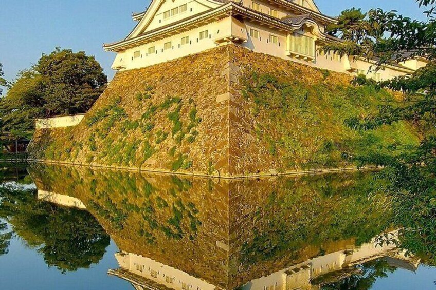A castle on a hill with a clear reflection in the water. 2
