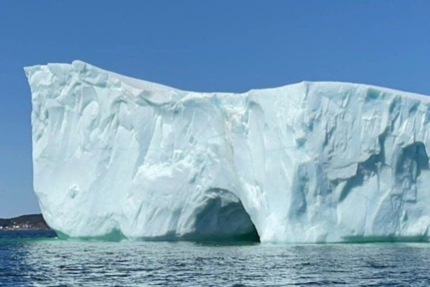 A large iceberg in the ocean. 5