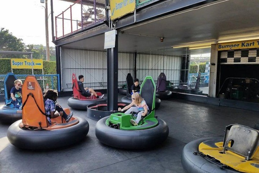 Bumper cars at an amusement park. 1