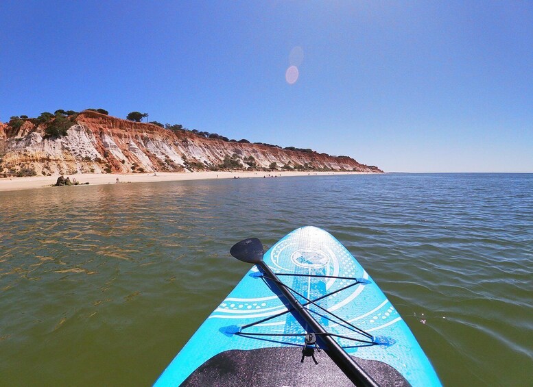 Picture 1 for Activity Albufeira: SUP Yoga Experience at Falésia Beach 2
