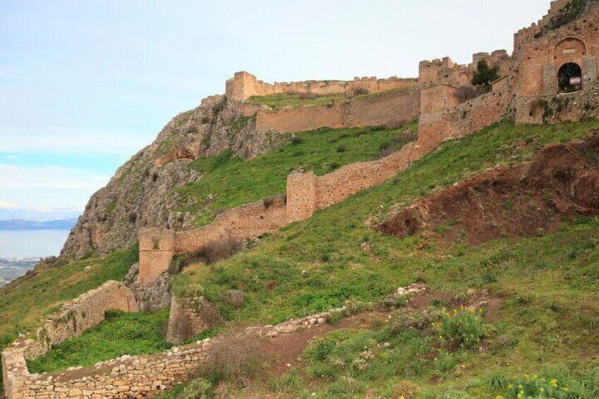 The fortified walls of Acrocorinth, the largest and most strategically significant citadel of ancient Greece. 4