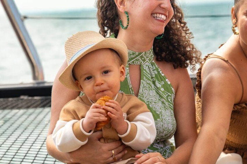 Brunch at sea with live DJ on board the catamaran Lucile 1