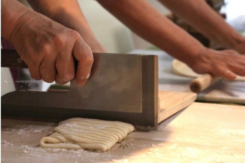 Osaka Handmade Udon, Tempura, Wagashi & Matcha Cooking Class 1