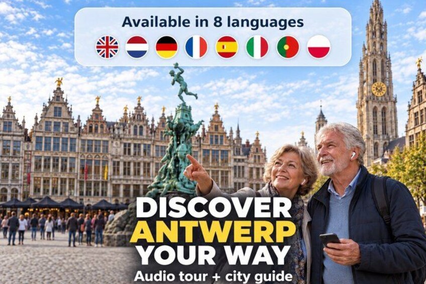 Antwerp City Walk with Audio Guide in 7 Languages on your Phone 1