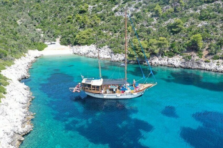 Skiathos Island Day Cruise on Traditional Wooden Sailboat 1