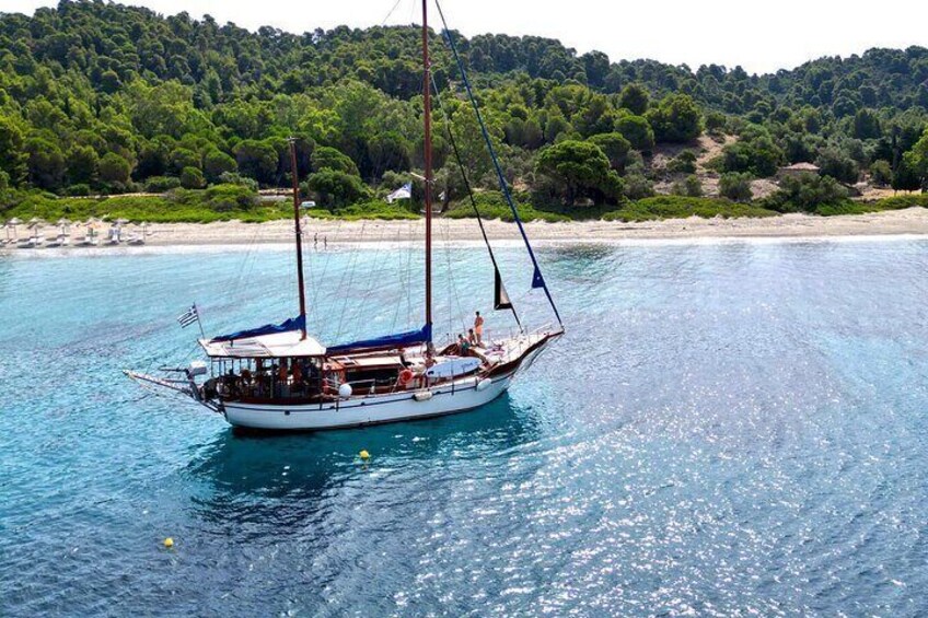 Skiathos Island Day Cruise on Traditional Wooden Sailboat 4