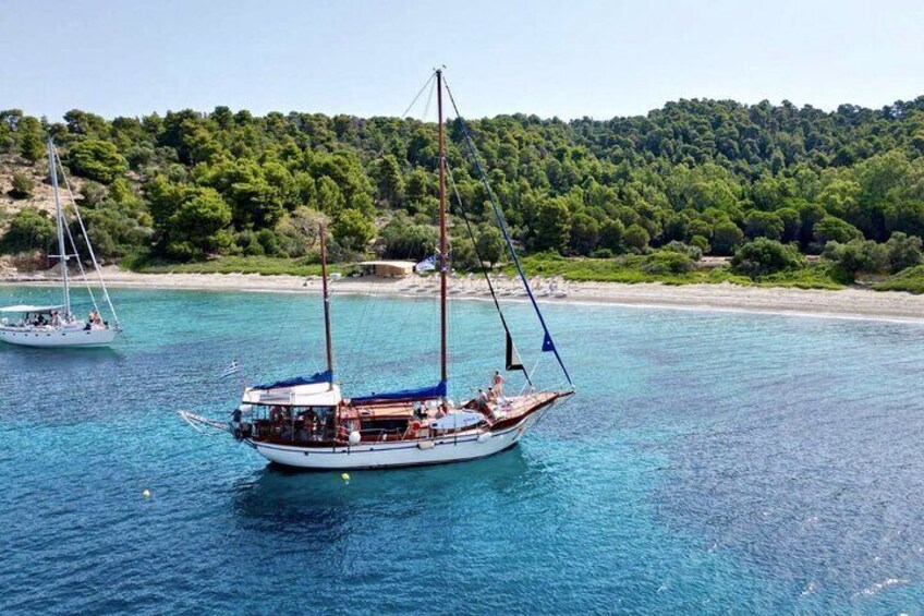 Skiathos Island Day Cruise on Traditional Wooden Sailboat 3