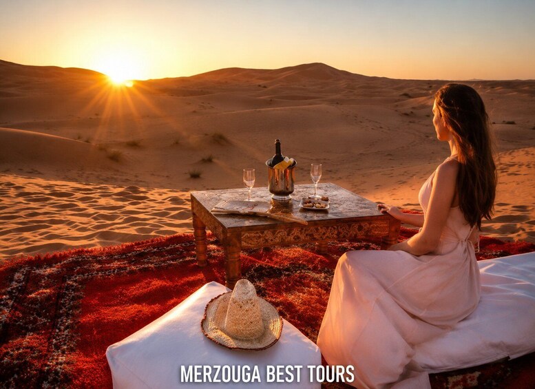 Picture 6 for Activity Merzouga: Romantic Wine Experience with Private Desert Table 2