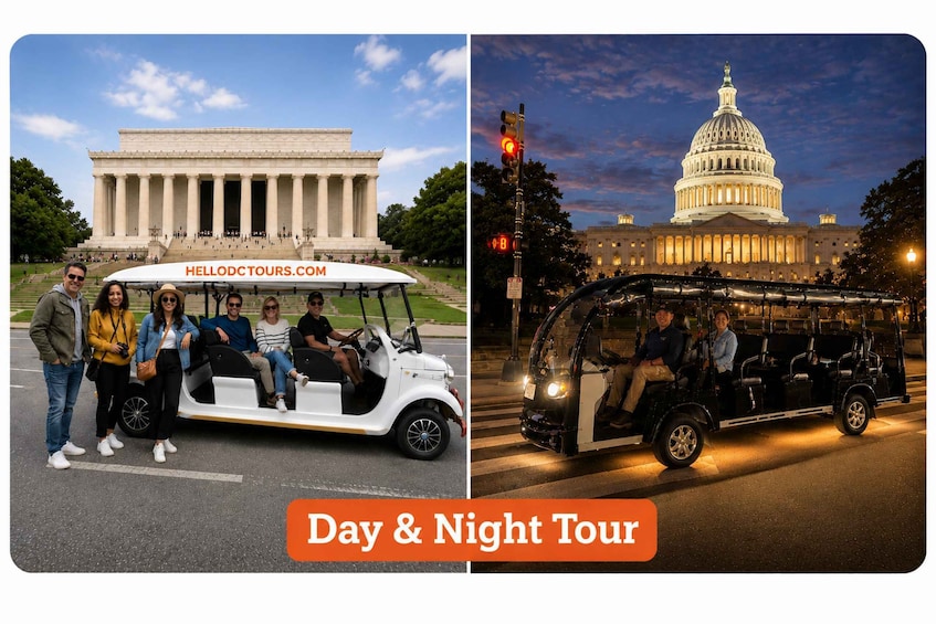 Washington, DC: Day & Night Guided Monuments Tour by E-Cart 1