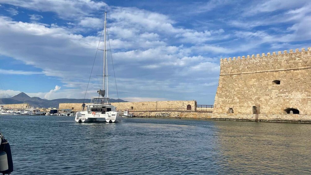 Picture 1 for Activity Heraklion: Dia Island Catamaran Cruise with Wine Tasting 2
