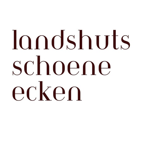 The text 'landshuts schoene ecken' in a serif font. 2