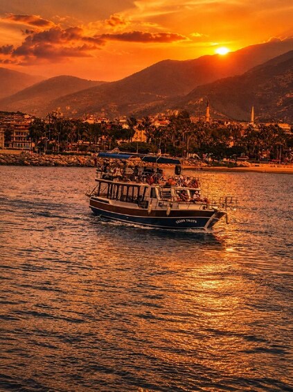 Picture 2 for Activity Alanya: Romantic Sunset Cruise with Dinner & Swimming 3