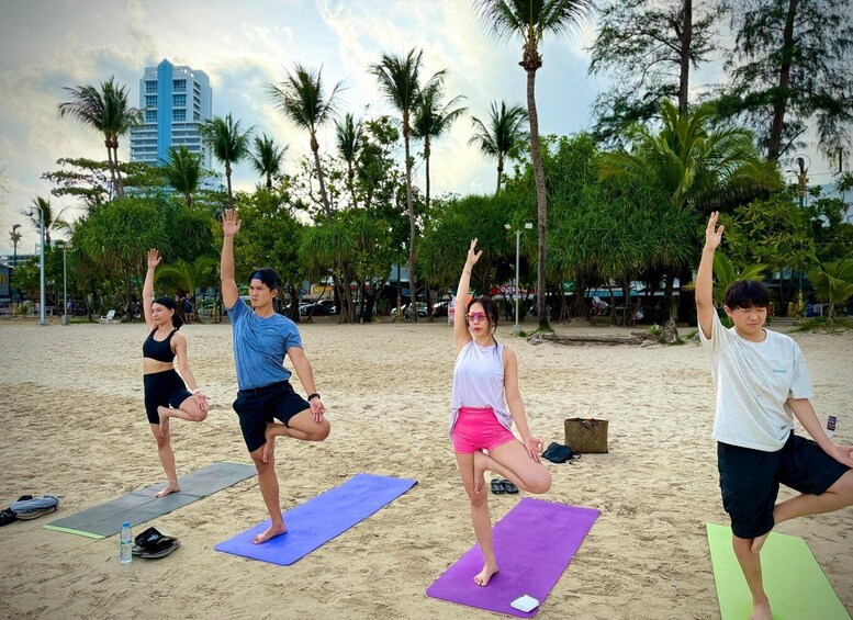 Picture 26 for Activity Phuket: Patong Beach Sunrise Yoga, Breathwork & Meditation 5