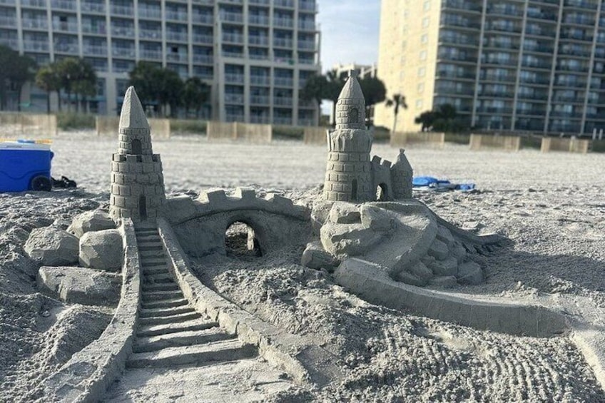 Sand Castle Building Lesson in North Myrtle Beach 5