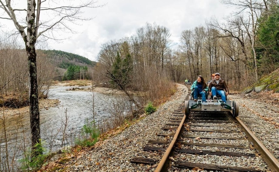 Picture 3 for Activity Lincoln, NH: Scenic Rail Bike Ride in the White Mountains 3