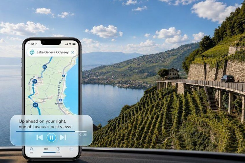 Lake Geneva Self-Guided Driving Audio Tour from Lausanne/Montreux 1