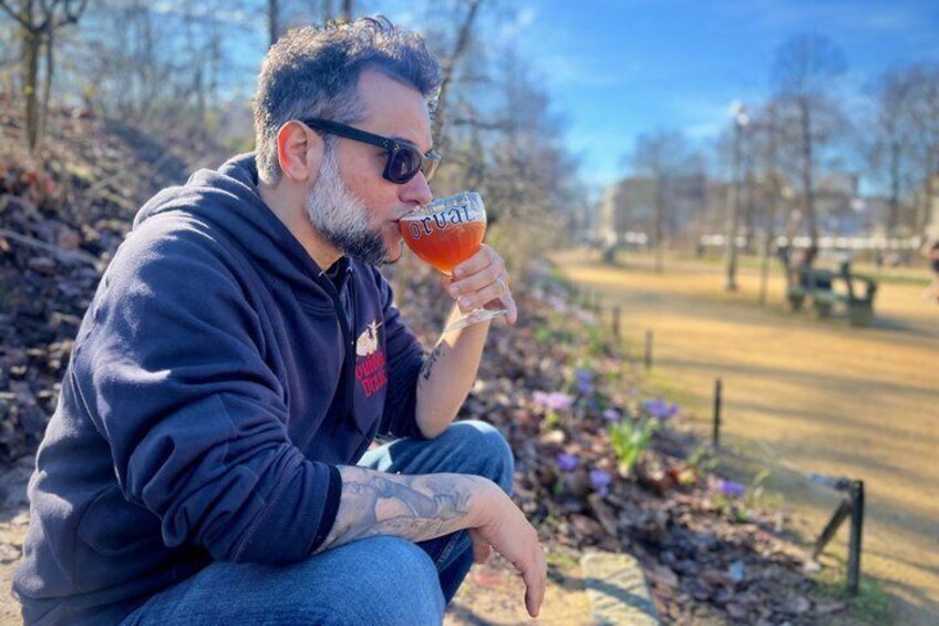 Belgian Beer Tasting in a Brussels Park with a Local 1