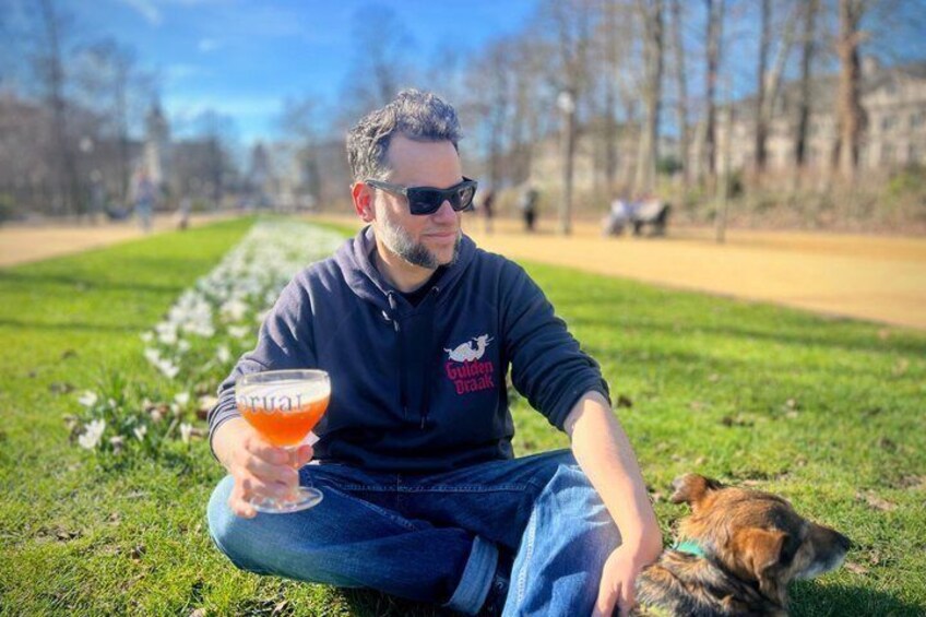 Belgian Beer Tasting in a Brussels Park with a Local 3