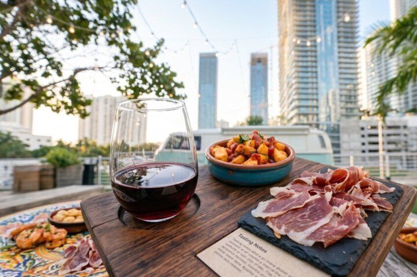 Luxury Spanish Wine Tasting & Tapas in a Rooftop Garden in Miami. 4