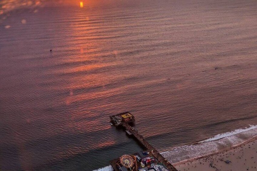 Discovery Helicopter Over Hollywood and Santa Monica Coastline 3
