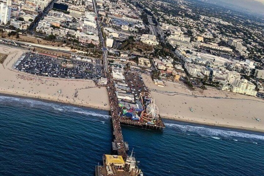 Discovery Helicopter Over Hollywood and Santa Monica Coastline 4