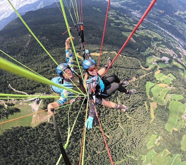 Picture 1 for Activity Brixen/Plose: Tandem paragliding flight through the mountains for young and old 3