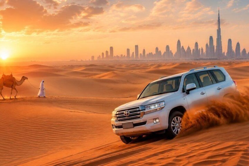 Dubai Desert Safari Dune Bashing, ATV Quad, Camel Ride, 5