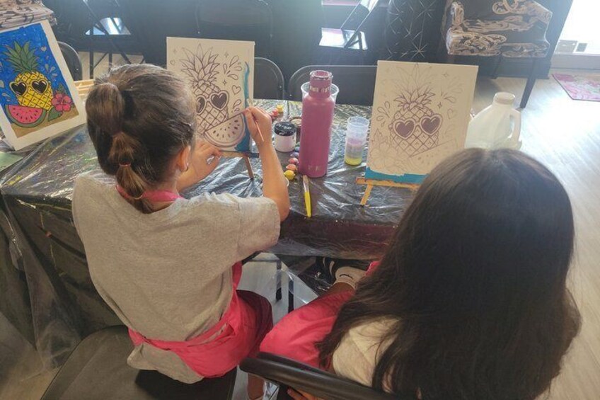Glitz and Glam Glitter Painting Experience in Palm Bay Florida 3