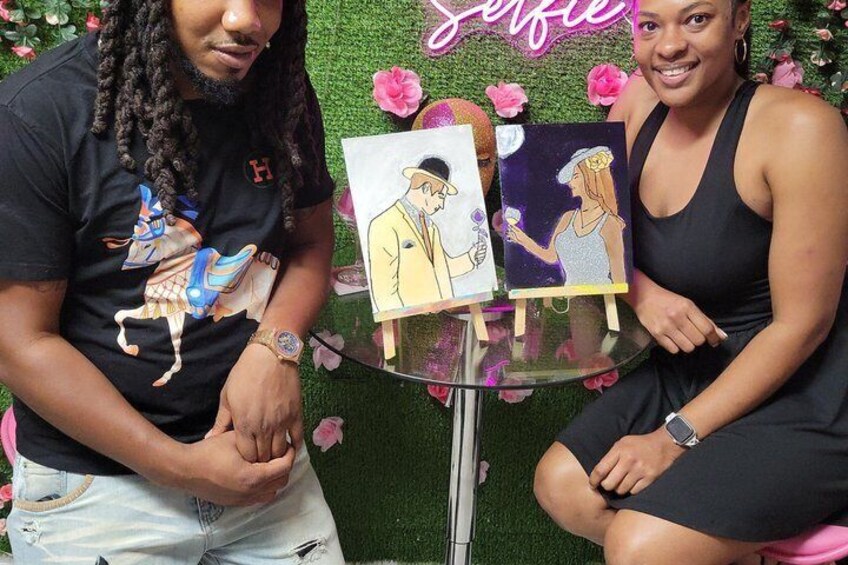 Glitz and Glam Glitter Painting Experience in Palm Bay Florida 5