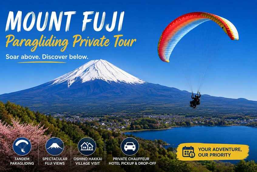 Mount Fuji Paragliding Private Tour with Hotel pick up 1