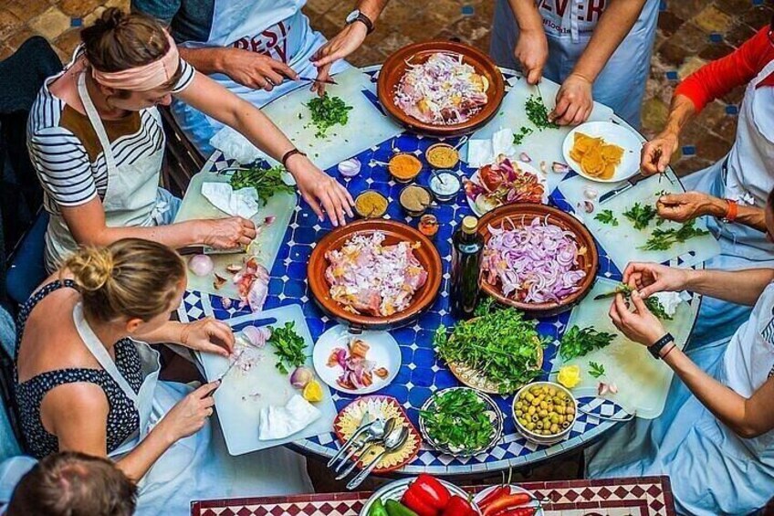 Cooking Moroccan Food with local & try Traditional Clothes 1
