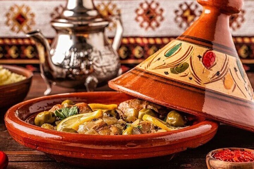Cooking Moroccan Food with local & try Traditional Clothes 3