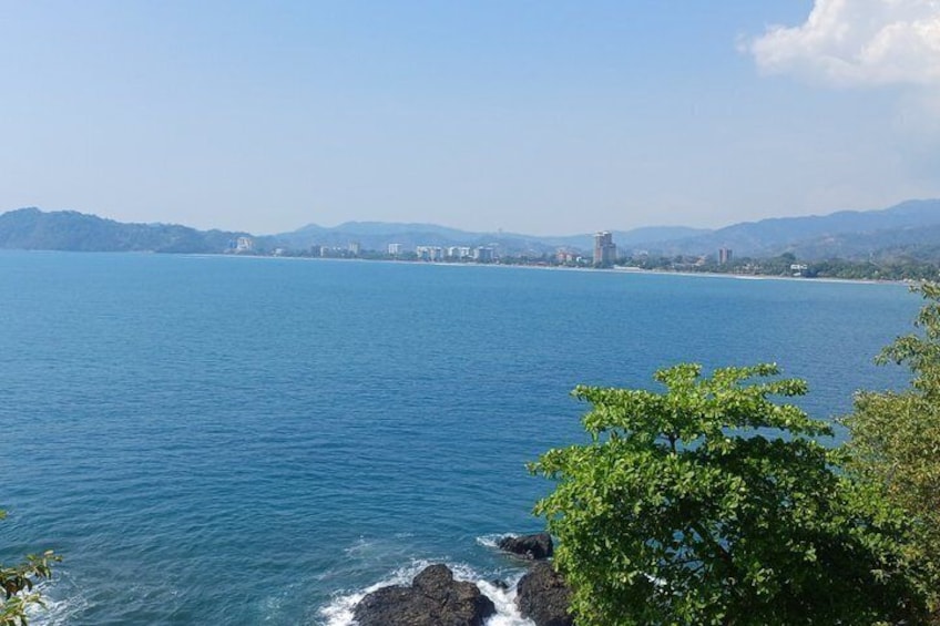 White face monkeys + lazy + panoramic view of jaco + appetizer 4