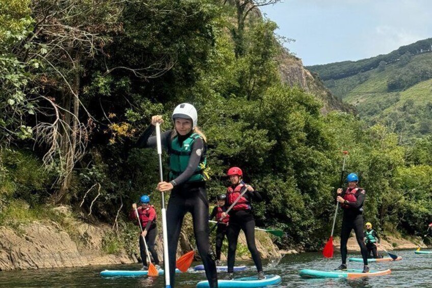 Stand up paddle down the river Bidassoa 2