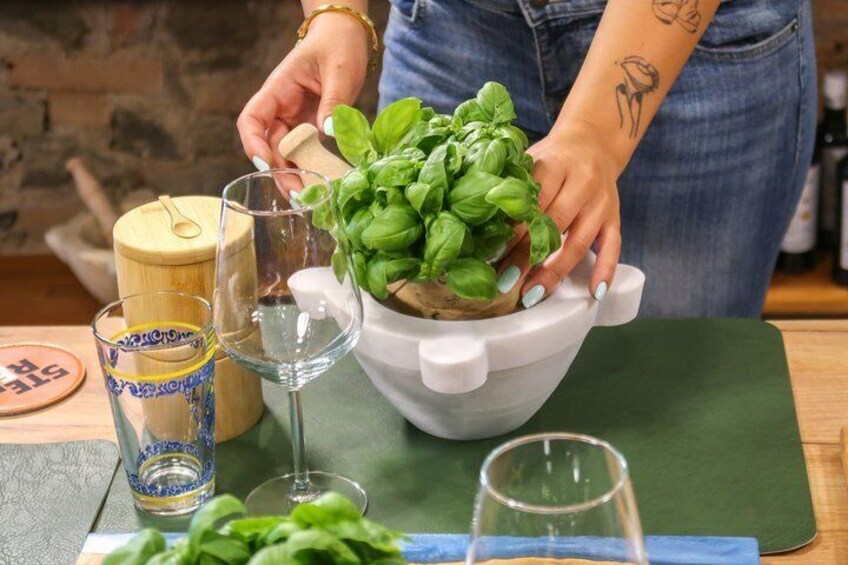 Cinque Terre Authentic Pesto Cooking Class Wine Tasting 5