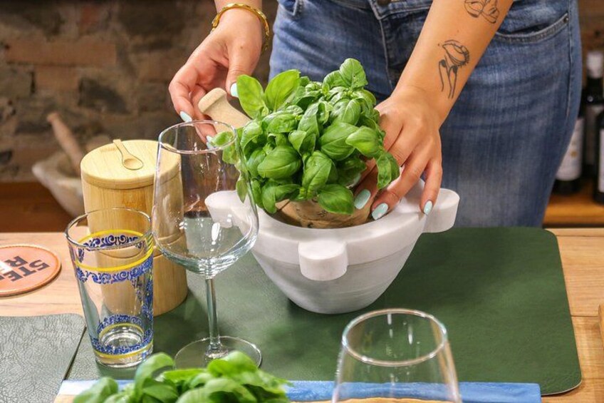 Cinque Terre, Authentic Pesto Cooking Class Wine Tasting 5