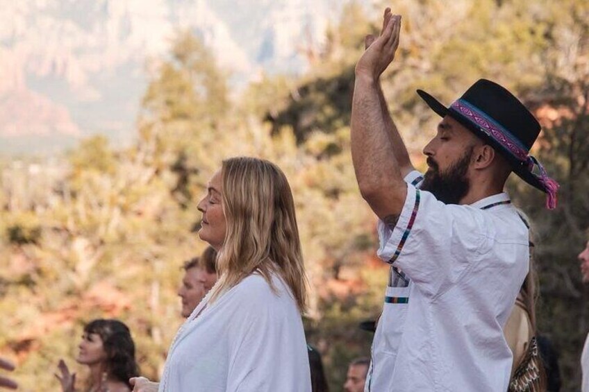 Honoring the directions, a small group connects deeply with the land during ceremony 1