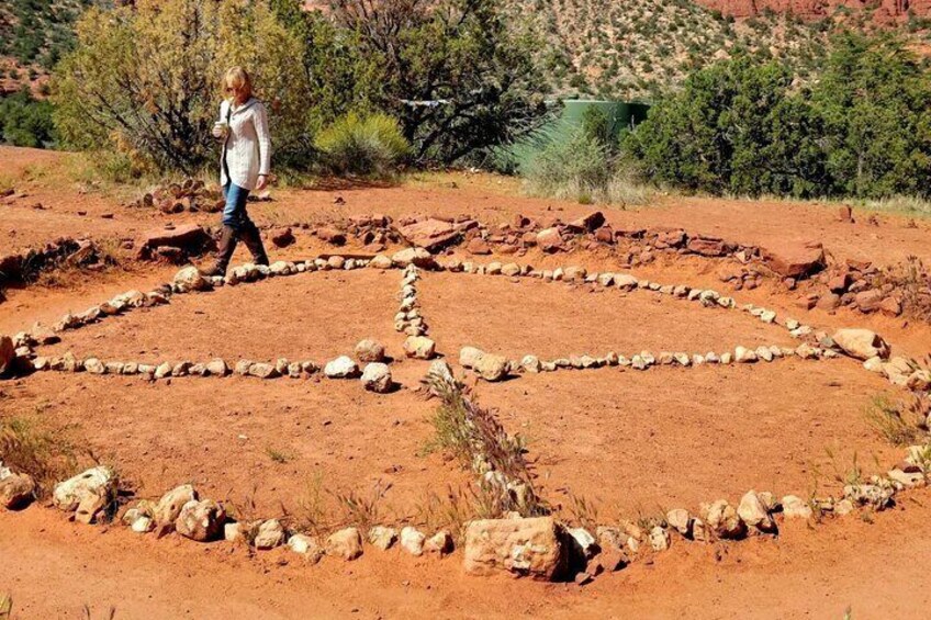 A woman walks around the Medicine Wheel, a powerful ceremony for honoring the directions and phases of one's life 3
