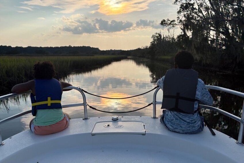 Evening Cruise Around Remote Tidal Salt Marsh 3